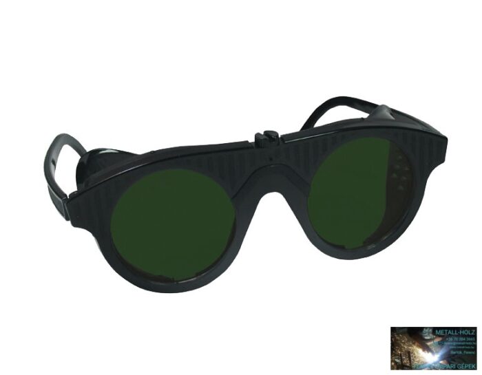 LÁNGHEGESZTŐ DIN5 VÉDŐSZEMÜVEG MŰANYAG FEKETE - Image 1