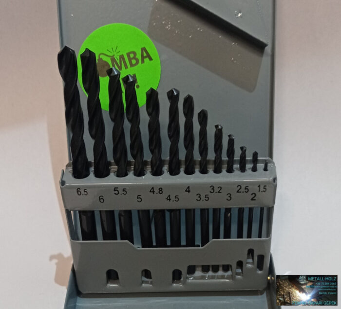 26013 HSS fúrókészlet, 13darabos 1,5mm-6,5mm ig fém tároló dobozban - Image 1