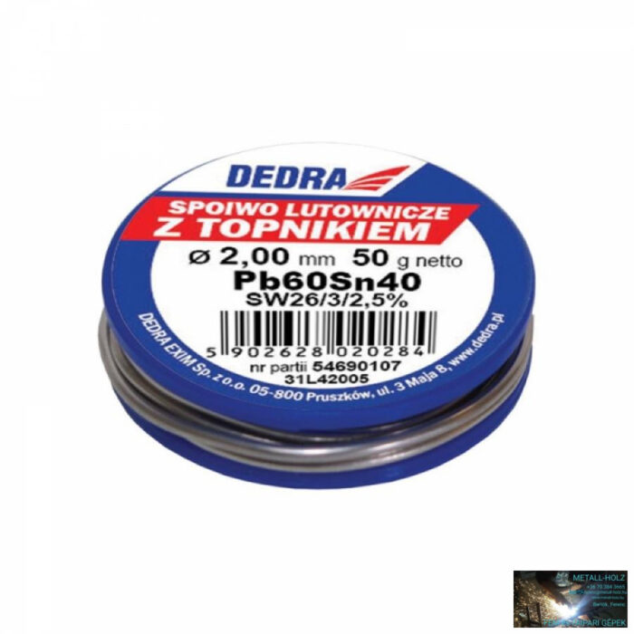 31L42005 Forrasztódrót folyasztószerrel, 2.0mm, 50g, 40%SN, Pb60Sn40 - Image 1