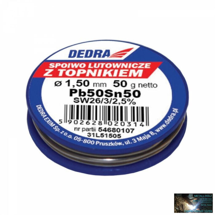 Forrasztódrót folyasztószerrel, 1,5mm, 50g, 50%SN, Pb50Sn50 - Image 1