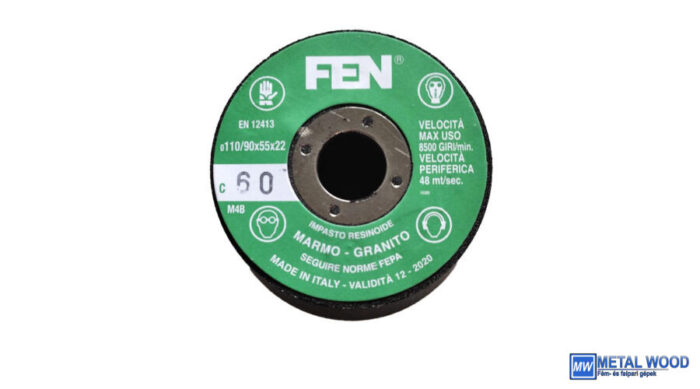 34030028 110/90x55x22 1C 60 Bakelit FEN Furatos kúpos fazék alakú bakelit köszörűkorong FEN 34030028 - Image 1