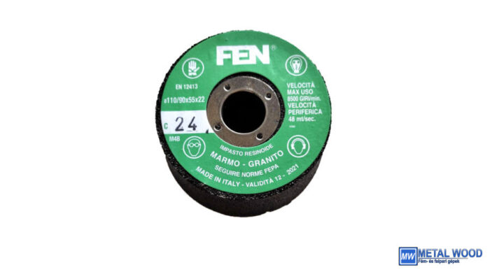 34030033 110/90x55xM14 1C 16 Bak.MTCFEN Menetes kúpos fazék alakú bakelit köszörűkorong FEN 34030033 - Image 1