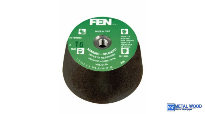 76/64x40xM14 1C 60 Bakelit FEN Menetes kúpos fazék alakú bakelit köszörűkorong FEN 34030040 - Image 1