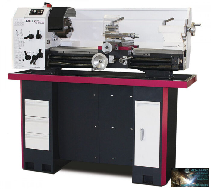 3427210 OPTIMUM Esztergagép OPTI TU 3008 G (D300x800mm. 165-2400 f/p, 1,5kW/230V) - Image 1