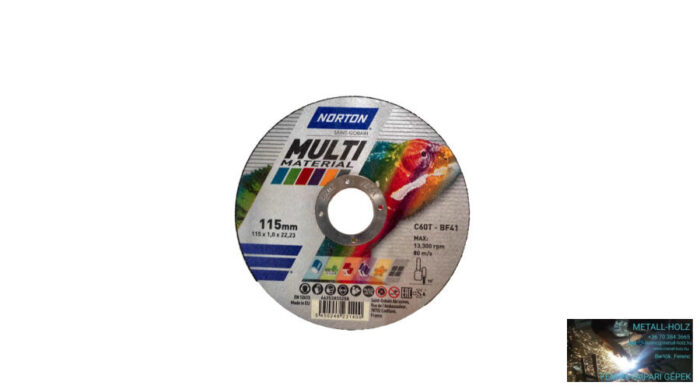 35010262 115x1 C60TMulti Purpose Norton vágókorongok 115-230mm Norton 35010262 - Image 1