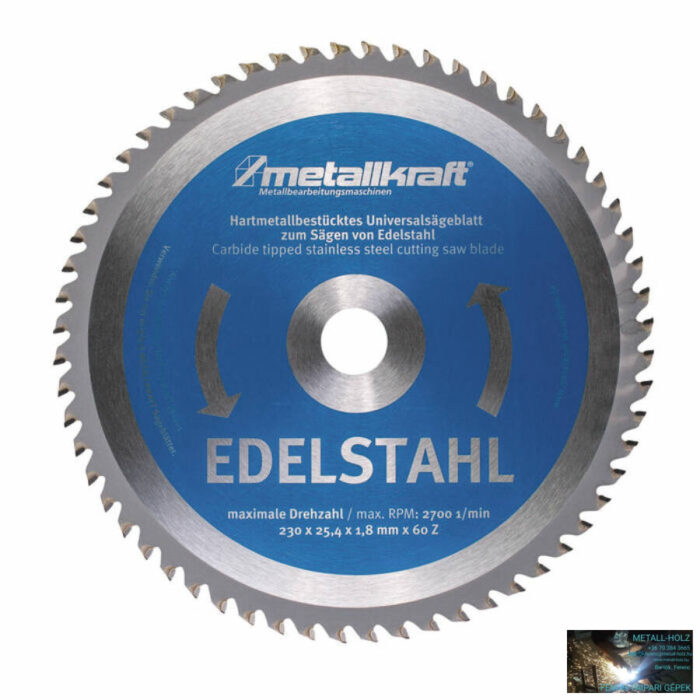 3850233 Metallkraft körfűrésztárcsa rozsdamentes acélhoz 230 x 1.8 x 25.4 mm - Image 1