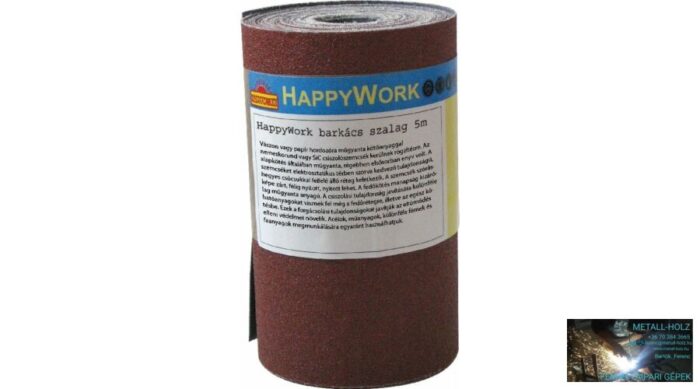 40010010 120mm P150 vászon BarkácsT.5m Vászon tekercs Happy Work (Akciós) 40010010 - Image 1