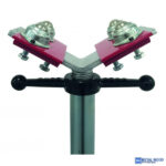 TAG TriStand fix háromlábú csőtartó állvány - modell TPS300 + V alakú csőtartó fej (TVH300) + golyóscsapágyas csőtartó fej (BTH300SS)