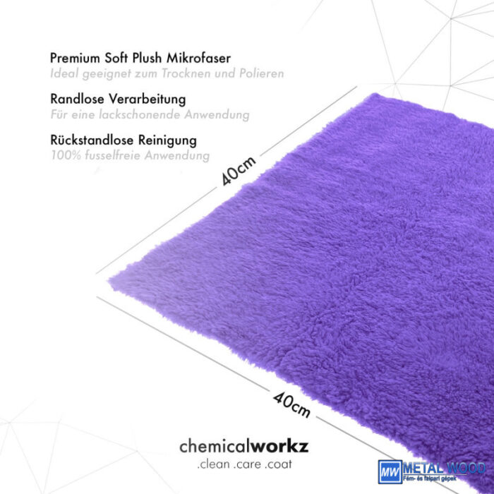 ChemicalWorkz Szegélymentes Prémium Törlőkendő 500GSM 40×40 Ibolya - Image 2