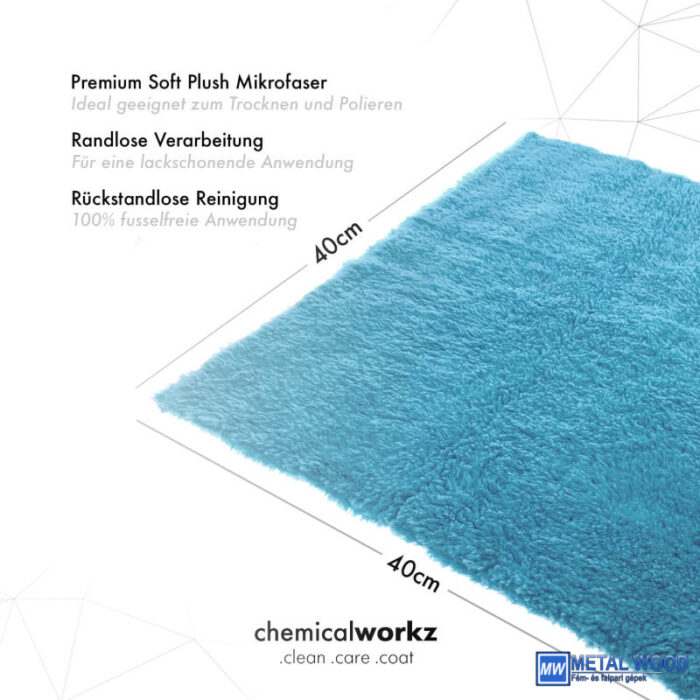 ChemicalWorkz Szegélymentes Prémium Törlőkendő 500GSM 40×40 Kék - Image 2