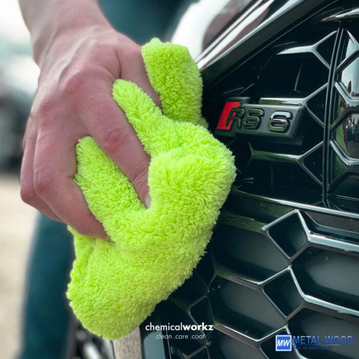 ChemicalWorkz Zöld Szegélymentes Puha Prémium Törlőkendő 500GSM 40×40 Zöld - Image 7