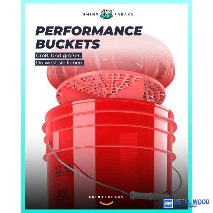 ChemicalWorkz Mosóvödör Fedéllel Piros 19L Ultra Clear Buckets - Image 2