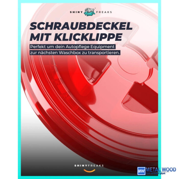 ChemicalWorkz Mosóvödör Fedéllel Piros 19L Ultra Clear Buckets - Image 4