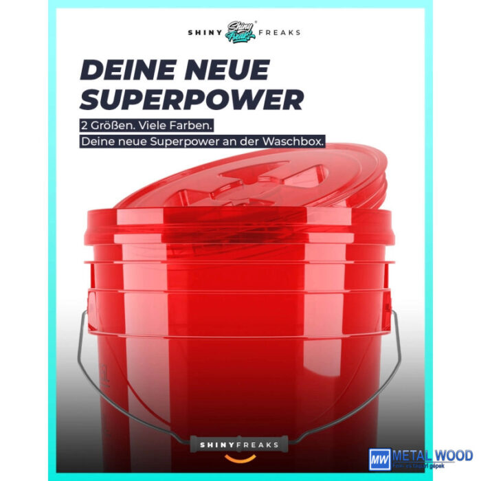 ChemicalWorkz Mosóvödör Fedéllel Piros 19L Ultra Clear Buckets - Image 5