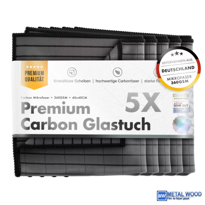 4251651838467 ChemicalWorkz Üvegtörlő Szénszálas Prémium 360GSM 40×40 5db - Image 1