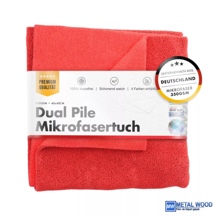 4251651844390 Chemicalworkz Univerzális kendő 350GSM Piros 40×40cm Dual Pile Towel - Image 1