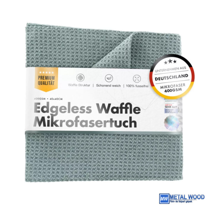 4251651844529 Chemicalworkz Üvegtisztító Kendő 40x40cm Edgeless Waffle Towel 400GSM - Image 1