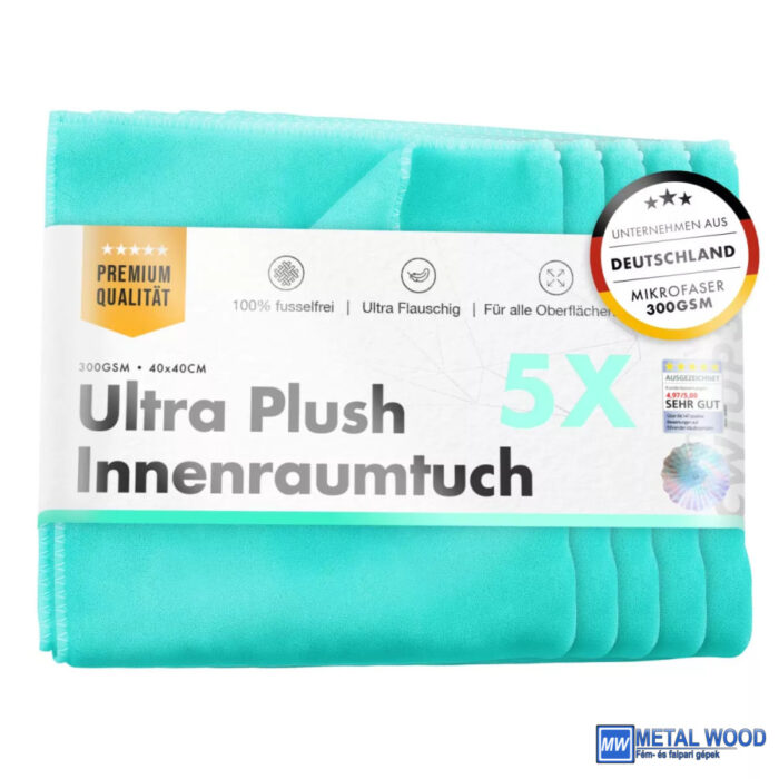 Chemicalworkz Beltér Tisztító Plüss Kendő 300GSM Türkiz 40x40cm 5db - Image 1