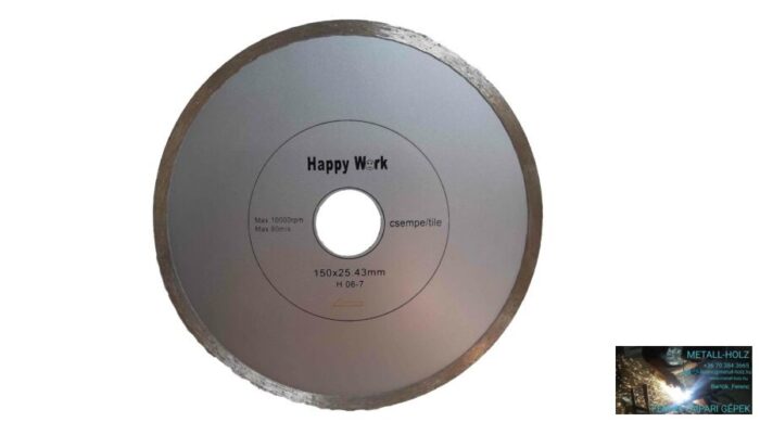 44010097 150x25,4mm csempe HappyW Gyémánt vágókorong kézi gépre Happy Work 44010097 - Image 1
