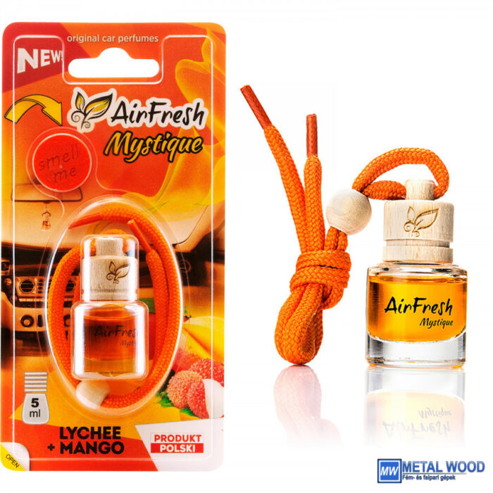 5901549832440 Airfresh MYSTIQUE 5ml Lychee + Mango Autóillatosító - Image 1