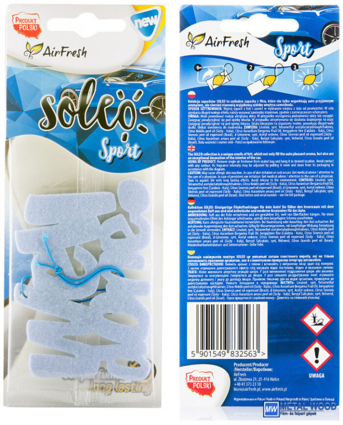 Airfresh SOLEO Sport Autóillatosító - Image 1