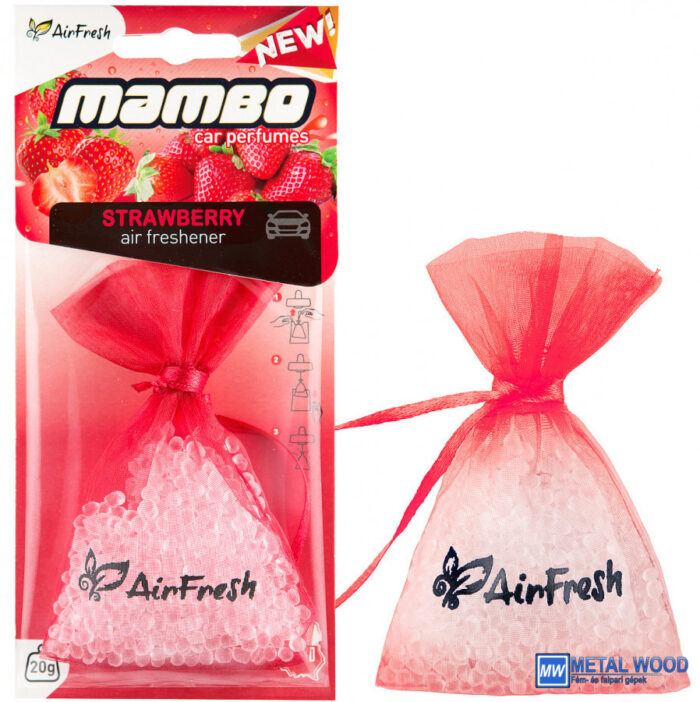 5901549832693 Airfresh MAMBO Strawberry Autóillatosító - Image 1