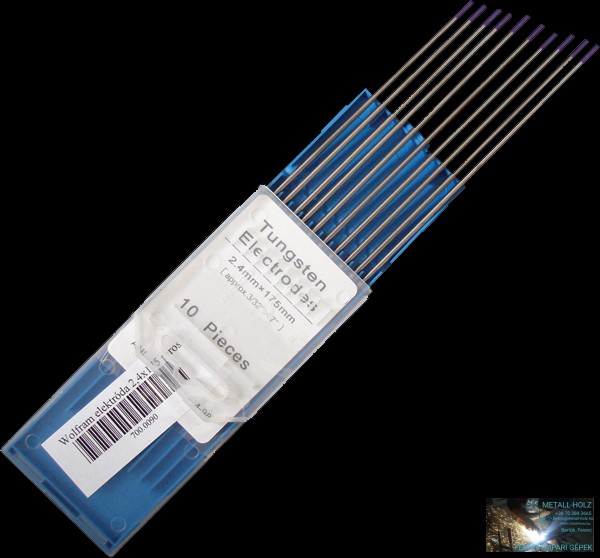 700-0308-10 WOLFRAM ELEKTRÓDA 175X2,4MM E3 LILA ** - Image 1