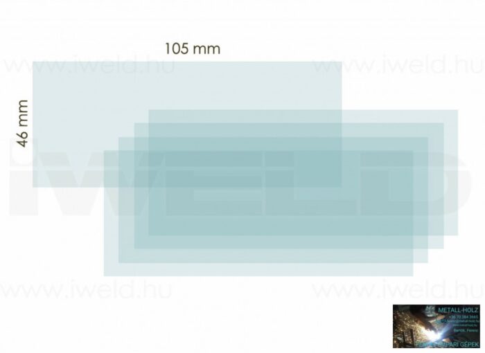 S998C BELSŐ VÉDŐPLEXI AUT. HEG. FEJPAJZSHOZ 46X105MM - Image 1