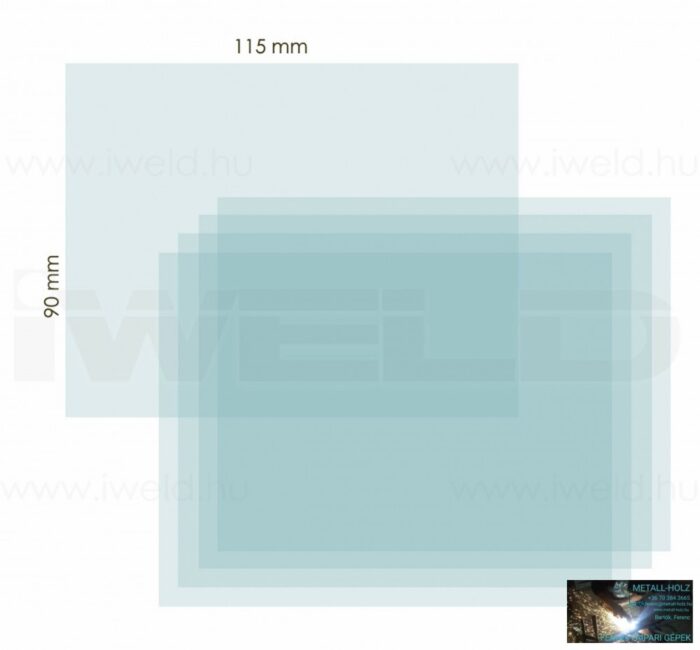 S998C KÜLSŐ VÉDŐPLEXI AUT. HEG. FEJPAJZSHOZ 90X115MM - Image 1