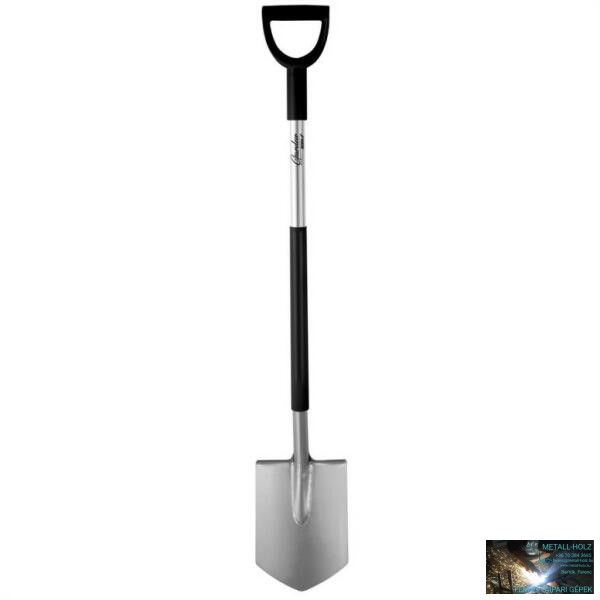 80B003 Hegyes ásó fém nyél, D típusú műanyag fogantyú, 122cm - Image 1