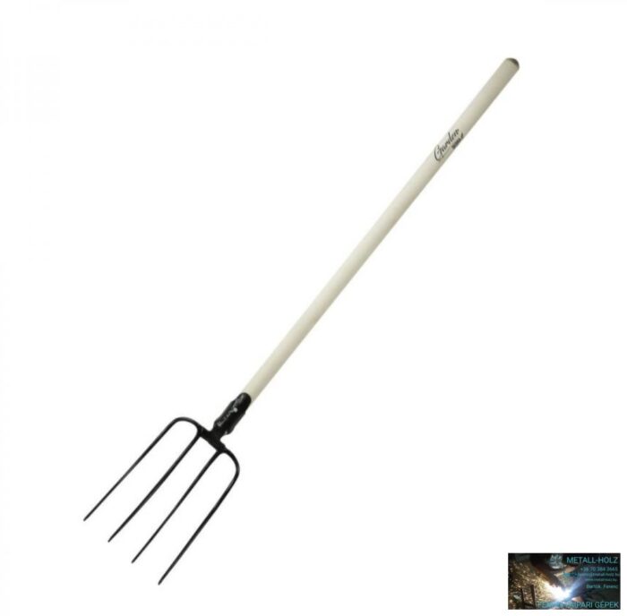 80C015 4 fogú villa, egyenes fa nyél, 150 cm - Image 1