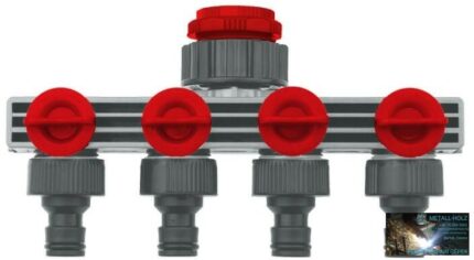 Négyes csapcsatlakozó 1/2"-3/4"