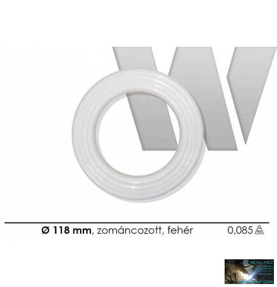 87220 WKR-Füstcső rózsa zománcozott fehér, 118 mm - Image 1