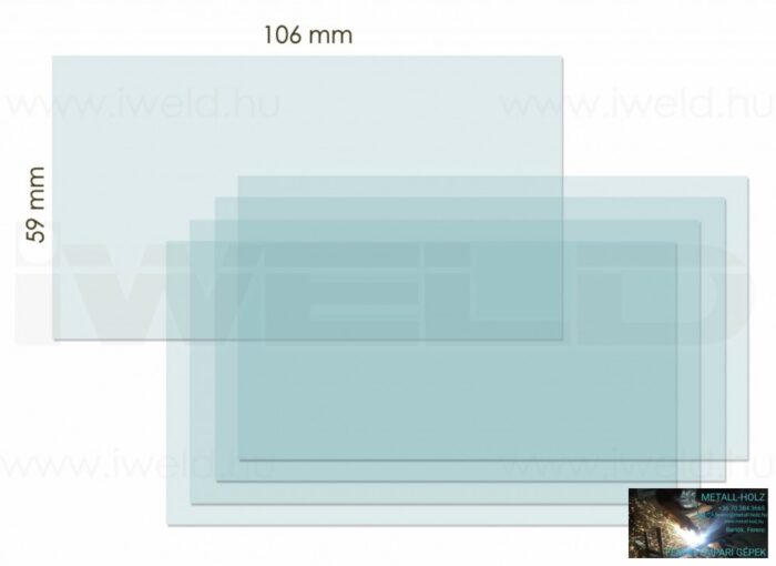 8FNTMINCOLENS IWELD FANTOM 4 BELSŐ VÉDŐPLEXI 106X59MM - Image 1