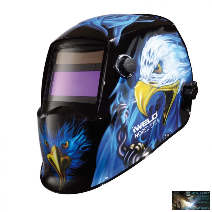 8NRDE2BLUEAG IWELD NORED EYE 3 Automata hegesztő fejpajzs (kék-sas) - Image 1