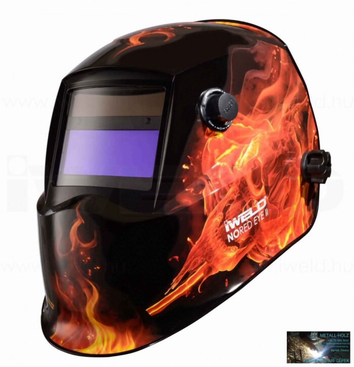 IWELD NORED EYE II Automata hegesztő fejpajzs (tűz-koponya) - Image 1