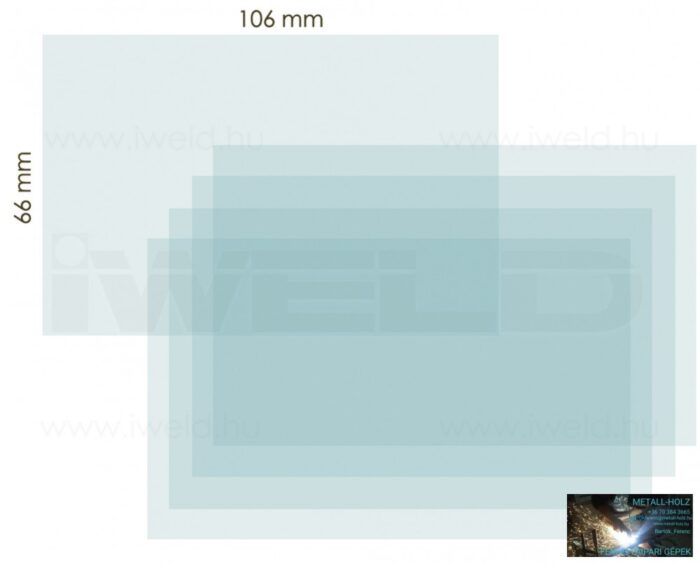 IWELD PANTHER 4.6 BELSŐ VÉDŐPLEXI 106X66MM - Image 1