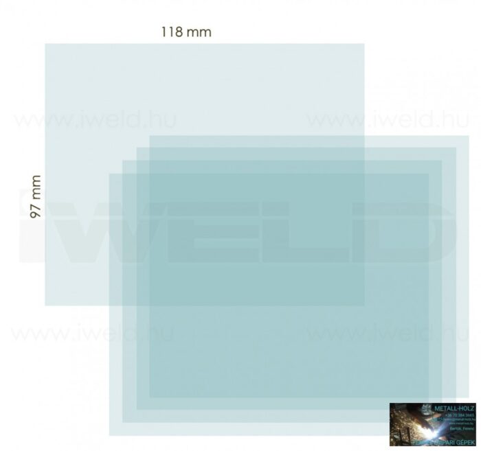 8PNTHR46OUTCL IWELD PANTHER 4.6 KÜLSŐ VÉDŐPLEXI 118X97MM - Image 1