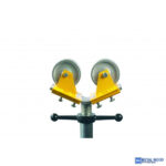 TAG Görgőkerekes csőtartó fej, Ø 1–12", teherbírás: 450kg, rozsdamentes acélból készült csövekhez - Image 5