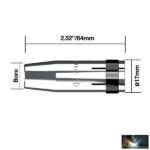 Egyenes gázterelő O 17 mm 250A (5db/cs) - Image 2