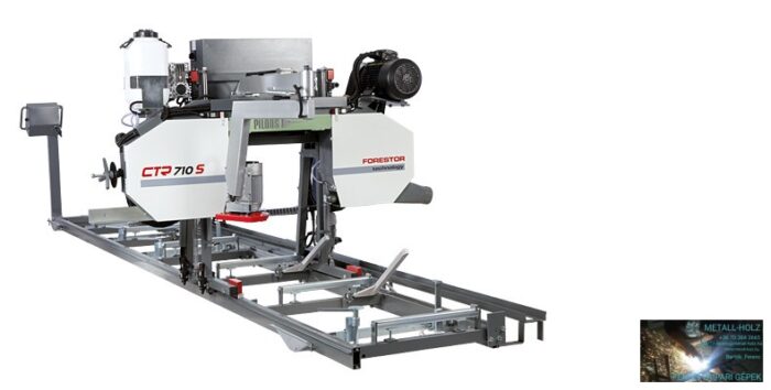 PILOUS CTR710 FORESTOR - PROFI - vízszintes rönkhasító faipari szalagfűrészgép. - Image 1