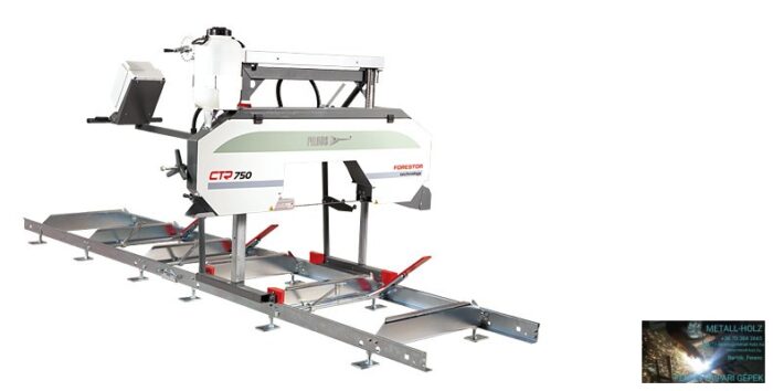 PILOUS CTR750 FORESTOR - vízszintes rönkhasító faipari szalagfűrészgép. - Image 1