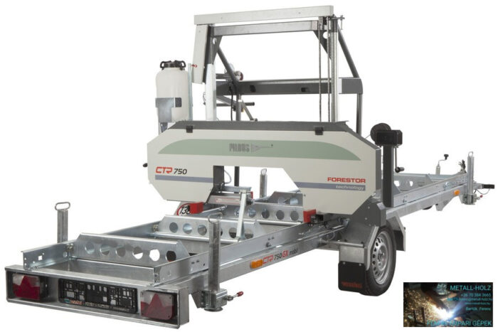 CTR-750-E-MOBIL PILOUS CTR750-E FORESTOR - vízszintes rönkhasító faipari szalagfűrészgép. - Image 1