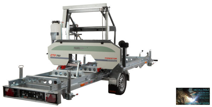 PILOUS CTR750 FORESTOR - vízszintes rönkhasító faipari szalagfűrészgép. - Image 1