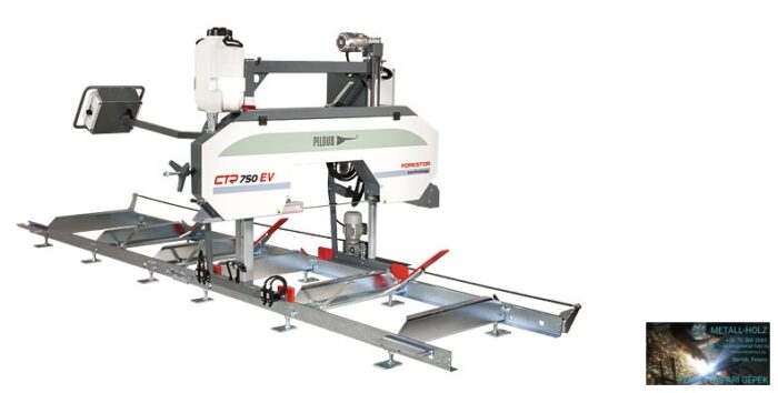 PILOUS CTR750 FORESTOR - vízszintes rönkhasító faipari szalagfűrészgép. - Image 1
