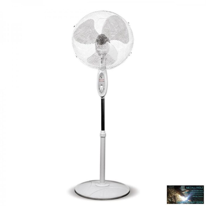DA-1603 Időzítős, 3 sebességes állványos ventillátor, 16", távirányító, 45W, hálós védőburkolat, fehér vagy fekete - Image 1