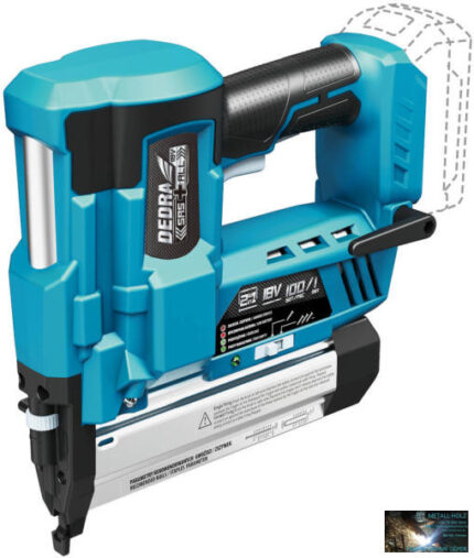 DEDRA akkumulátoros kapocs és szegbelövő 2 in 1 18 V