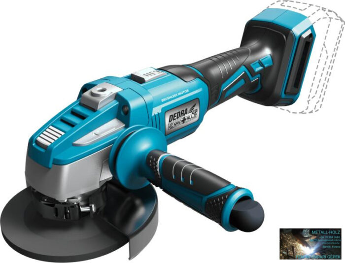 DED7151 Dedra Szénkefe nélküli sarokcsiszoló 18V 125mm - Image 1