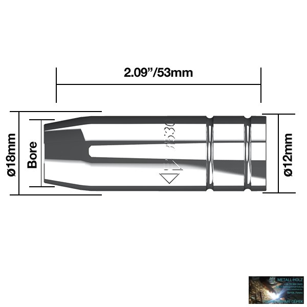 ECO1530 Kúpalakú gázterelő O 12 mm 180A (P200) (10db/cs) - Image 1