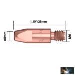 Áramátadó 0,8mm M6X28mm (50db/cs) - Image 2